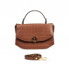 Sac à main femme 023g croco camel