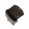 Sac à main femme 023g croco marron foncé