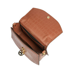 Sac à main femme 023g croco camel