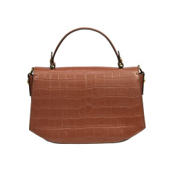 Sac à main femme 023g croco camel
