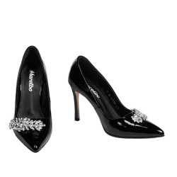 Chaussures élégantes femme 1300 vernis noir