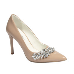 Chaussures élégantes femme 1300 vernis camel