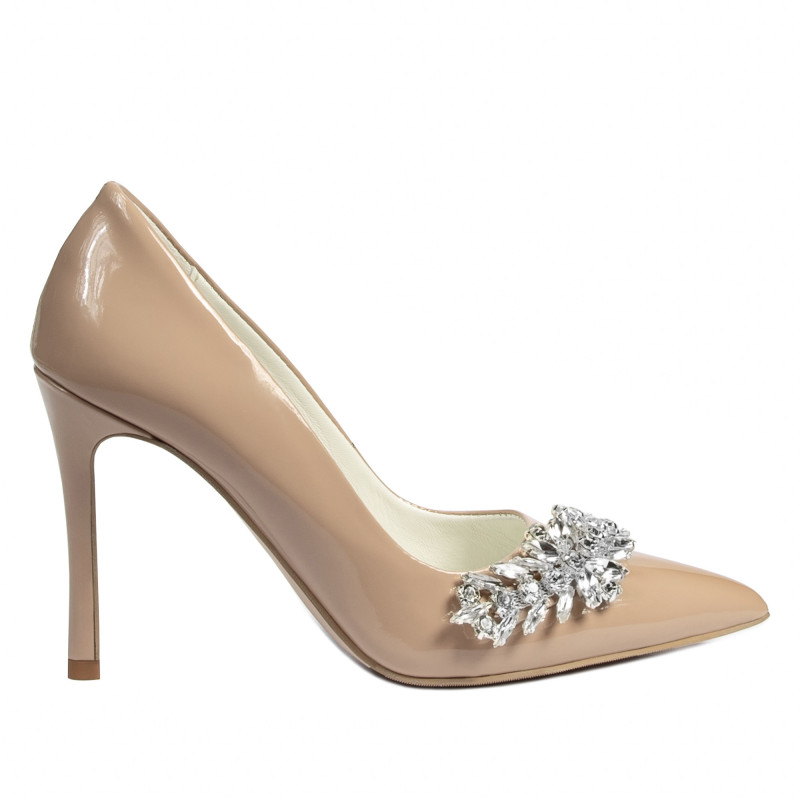 Chaussures élégantes femme 1300 vernis camel
