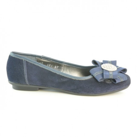 Ballerines femme 181 velours indigo