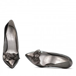 Chaussures élégantes femme 1279 argent nacré