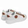 Baskets femme 6073 blanc+camel