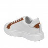 Baskets femme 6073 blanc+camel