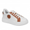 Baskets femme 6073 blanc+camel