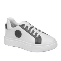 Baskets femme 6073 blanc+gris