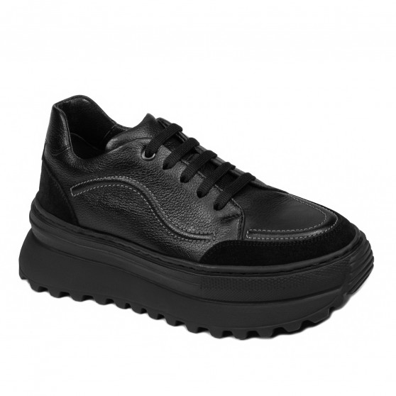Baskets femme 6074 noir combiné Baskets femme 6074 noir combiné