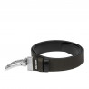 Ceinture homme 71b bicolore noir brillant+café