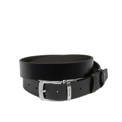 Ceinture homme 71b bicolore noir brillant+café