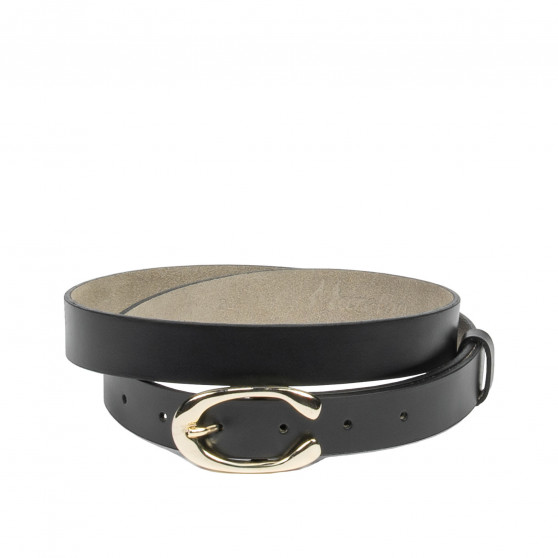 Ceinture femme 35m noir brillant