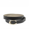 Ceinture femme 35m noir brillant