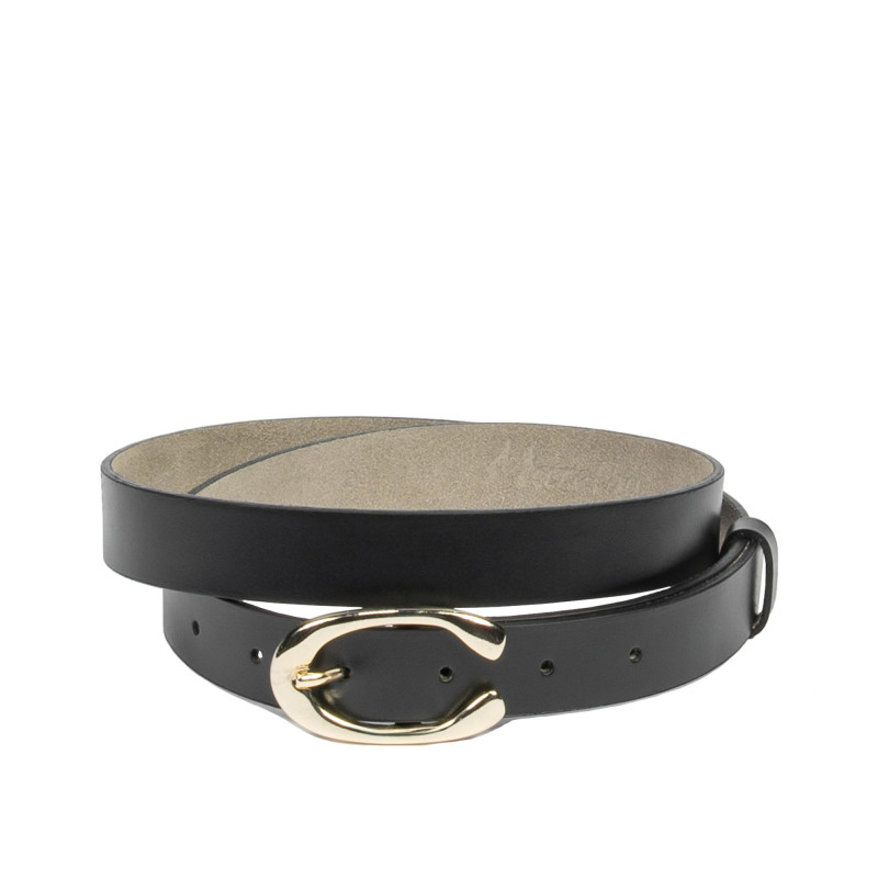 Ceinture femme 35m noir brillant