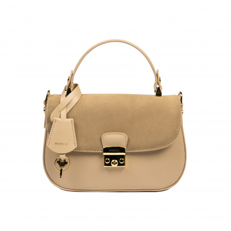 Sac à main femme 022g beige latte combiné