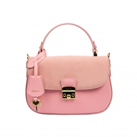Sac à main femme 022g rose combiné