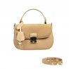 Sac à main femme 022g beige latte combiné