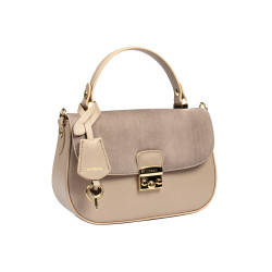 Sac à main femme 022g taupe combiné