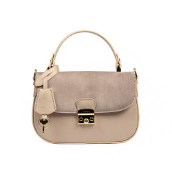 Sac à main femme 022g taupe combiné