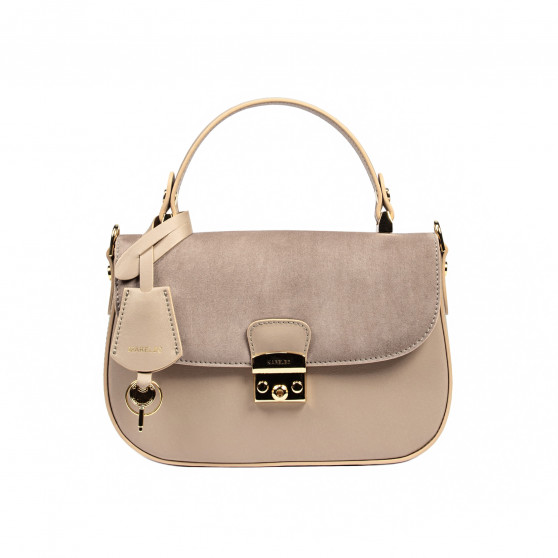 Sac à main femme 022g taupe combiné