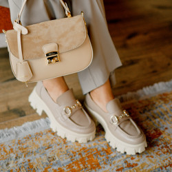 Sac à main femme 022g beige latte combiné lifestyle