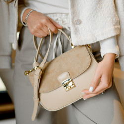 Sac à main femme 022g beige latte combiné lifestyle