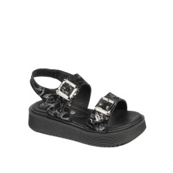 Sandales enfants petits 81c noir+argenté