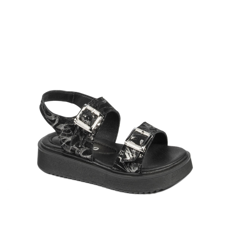 Sandales enfants petits 81c noir+argenté