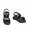 Sandales enfants petits 81c noir+argenté