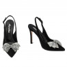 Sandales femme 1316 noir velours