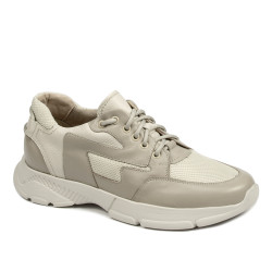 Baskets hommes 966 beige combiné