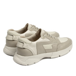 Baskets hommes 966 beige combiné