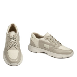 Baskets hommes 966 beige combiné