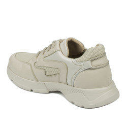 Baskets adolescents 8001 beige combiné