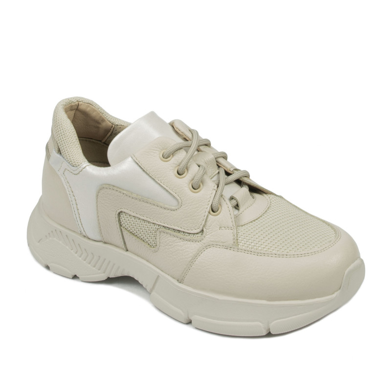 Baskets adolescents 8001 beige combiné