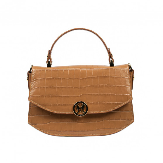 Sac à main femme 023g croco marron