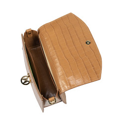 Sac à main femme 023g croco marron