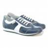 Baskets femme 191 indigo+blanc