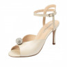 Sandales femme 1329 blanc perlé
