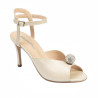 Sandales femme 1329 blanc perlé