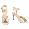 Sandales femme 1329 blanc perlé