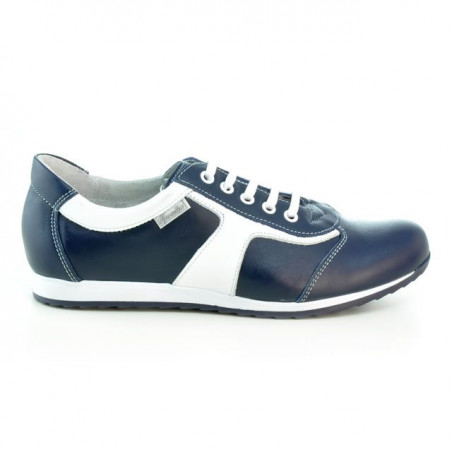 Baskets femme 191 indigo+blanc