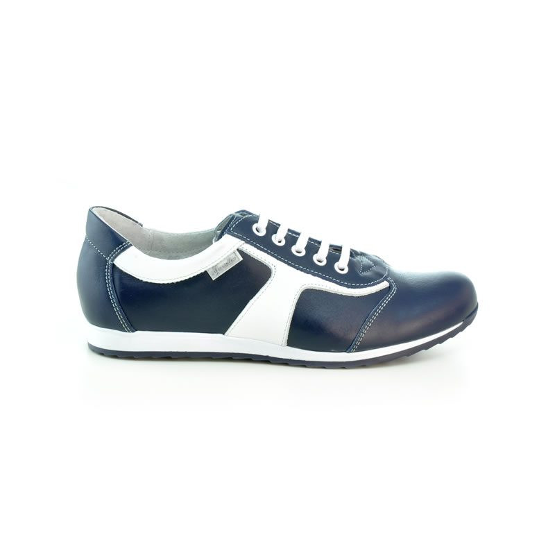 Baskets femme 191 indigo+blanc
