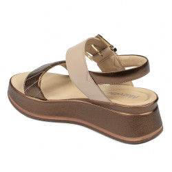 Sandales femme 5107 cuivre combiné