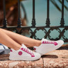 Chaussures de sport femme 6073 blanc+fuchsia lifestyle