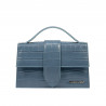 Sac à main femme bandoulière 028g 01 croco bleu