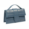 Sac à main femme bandoulière 028g 01 croco bleu