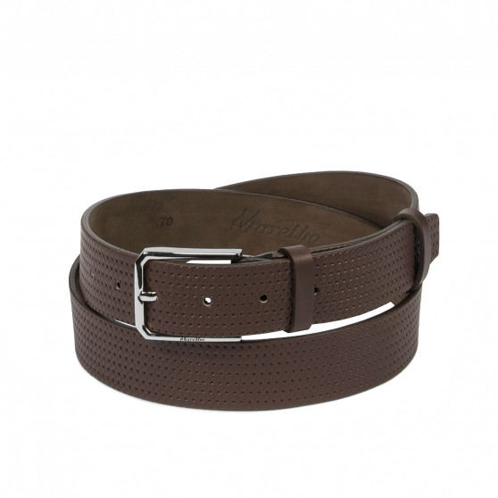 Ceinture hommes 70b marron pressé Ceinture hommes 70b marron pressé
