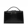 Sac à main pour femme à bandoulière 028g 01 croco verni noir